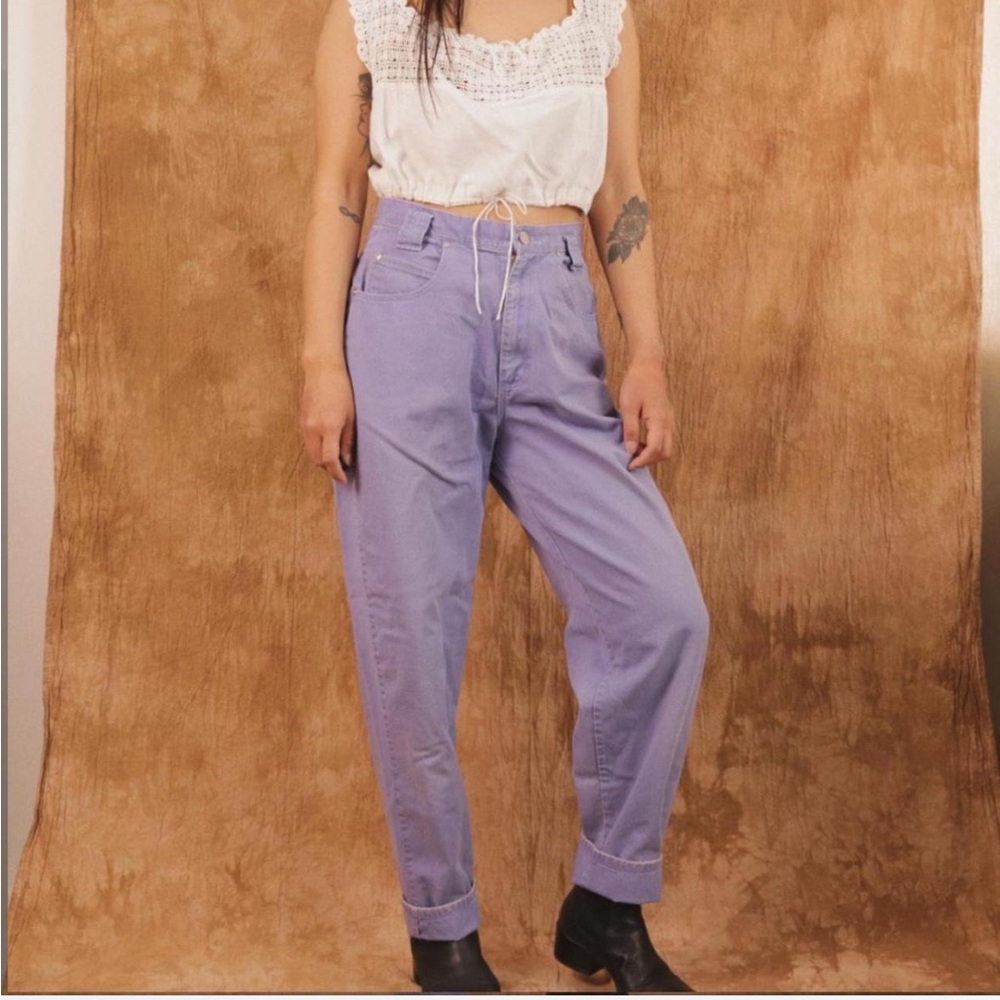 vintage 90s lavender carpenter jeans from anchor blue